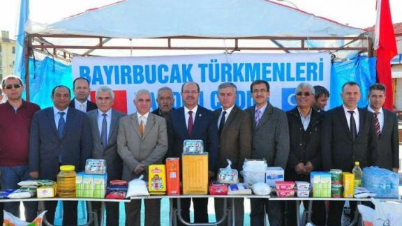 İlçe Milli Eğitim Müdürümüz Sami CÖMERT, Sn Milletvekilimiz Mucahit DURMUŞOĞLU ´nunda katılmış olduğu Bayırbucak Türkmenlerine Yardım Kampanyasına katıldı.